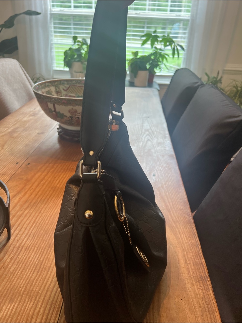 Gucci Black Leather Sukey Guccissima Shoulder Bag - Picture 4 of 11